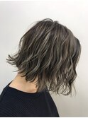 イルミナカラーグレージュ切りっぱなしボブ20代30代40代