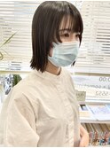マッシュボブ 黒髪ボブ フェイスレイヤー