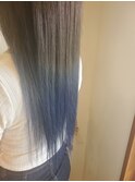 京都・西院cuculehair  グラデーションブルー