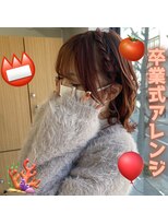 アレンジ　ヘアメ　セット　編み込み