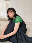 黒髪/オリーブグレー/ココアベージュ/小顔/クラゲヘアー