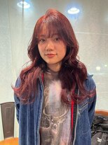 ヘアーアンドメイク ビス(HAIR&MAKE bis) 黒染め歴ありでもできるワインレッドカラー♪【多田　華歌】