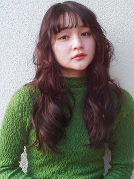 レジュアル(RESSUAL) 切りっぱなしボブエアリーロング美髪ピンクブラウン