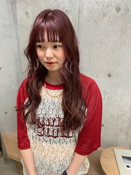 エウペ 渋谷(WEUPE) 斜めバング/グレージュカラー/デザインカラー/シルキーベージュ