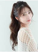 【tetote六甲道 柳】ヘアアレンジ/高めゆるポニー