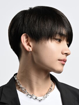 リップス 表参道店(LIPPS) 前下がりラウンドマッシュ【ツーブロ刈り上げ】ダークアッシュ