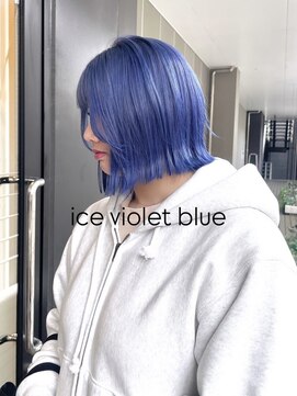 シオ ヘアー デザイン(Sio. hair design) ハイトーンボブ 色落ちシルバー