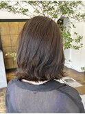 秋色◎ブリーチなしブラウンボブ×小顔カット20代30代