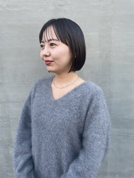 エン(en.) シンプルボブ×ぱつっと前髪