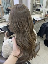 ヘアーアンドメイク シークタチカワ 立川店(Hair&Make Seek)&nbsp;【古澤】ブリーチなしワンカラー オリーブベージュ