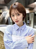 ミィ 浦和(mee) 透明感カラー ボブ 前髪 ショート カラー ブリーチ&ダブルカラー