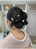 上品にまとまる和装ヘアセット