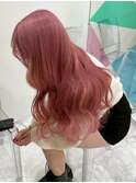 韓国っぽヘア/儚げピンク/ふわもてヘア/ピンクミルクティー/美髪