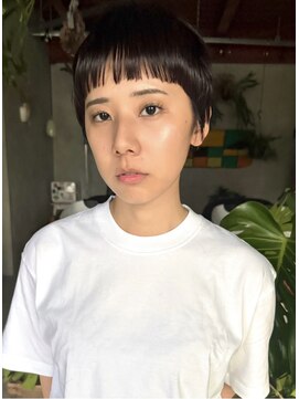 美容室 キムラ ぱっつん　と　ベリーショート