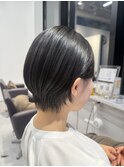 大人可愛い小顔ひし形ショートショートボブ縮毛矯正20代30代40代