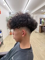 スウェル 成田店(Swell)&nbsp;スペインカール×フェード[成田駅/Men's/メンズカット/パーマ]