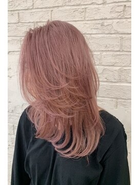 アジールヘア 赤羽駅南口店(agir hair) サクラピンクにレイヤーを添えて/レイヤーカット