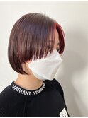 前髪インナーの個性派ボブ