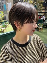 ヘアーメノウ 亀有店(hair menou) 大人可愛い20代30代40代黒髪前下がりショートボブ丸みショート◎