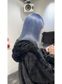ミルクティーブロンドダークブルーワンホンレイヤー