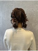 三軒茶屋_レディース_セミロング_ヘアアレンジ_ヘアセット_小顔