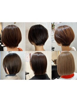 【ショート・ボブ・ショートボブが得意】骨格に合わせた似合わせカット、360°どこから見ても可愛い♪