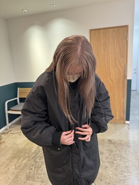 ヘアーブレイス(hair brace) ブリーチ一回ミルクティーベージュstylist聖斗