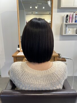 アンクル(ancre) 艶髪ストレート×ボブ×ダークブラウン×髪質改善【広島】