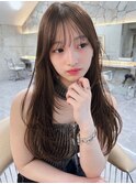 韓国ヘアーハッシュカットレイヤーカットグレージュブリーチ無し