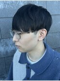 メンズマッシュセンターパートスパイラルパーマニュアンスパーマ