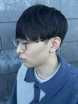 ヒュイル バイ ニアウ(Hwyl by Niau) メンズマッシュセンターパートスパイラルパーマニュアンスパーマ