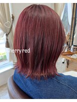 ヘアーチェリーコーク ランプ(HAIR CHERRY COKE Lamp)&nbsp;◯チェリーレッド×ロブカット
