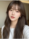 韓国風レイヤーカット/顔まわり/ロング/【lana hair 新宿】