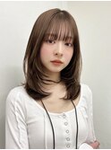 ミディアムレイヤー/レイヤーカット/顔まわりカット/ワンカール