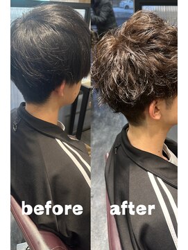 イースタイル 元町店(e-style) ブラウンアッシュ×ツイストスパイラルパーマ