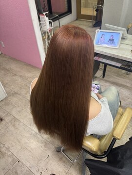 アジールヘア 所沢プロペ通り店(agir hair) チェリーブラウンベージュロングレイヤーケアブリーチ所沢韓国