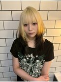 15875ブリーチ&ダブルカラー渋谷エンドカラーラウンドバング