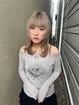 ブランコトレス 鏡島(BLANCO tres)&nbsp;レイヤーカット/ハッシュカット/ブリーチ/ベージュカラー