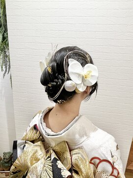 グリーンズ(Greens) カチモリ リボンヘア　成人式ヘアセット