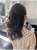 ヘアセット/ヘアアレンジ/ハーフアップ/お呼ばれヘア/結婚式ヘア