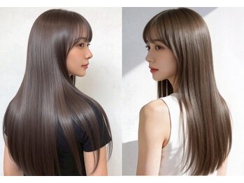 アミ 博多(amie)の写真/≪髪質改善/美髪ケア≫絹のようなまとまりが欲しい。髪質改善縮毛矯正で艶をまとった美髪へ【博多/博多駅】