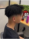 187. スパイキー/黒/パーマ/ニュアンスパーマ/刈り上げ
