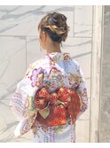 【#わだむすび】浴衣、襟足3cmボブアレンジ