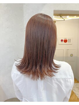 ロンドプランタン 恵比寿(Lond Printemps) 髪質改善オレンジブラウンヌーディカラーサラツヤロング【中居】