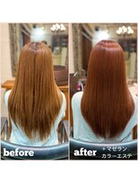 ピーターウォンヘアー(PETAR WONG HAIR)&nbsp;髪質改善＋アプリコットオレンジ