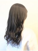 透明感 マットベージュカラー ウェーブ 髪質改善