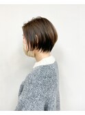 《TOPHAIR 玉島店/ ベリー》前下がりショート×ベージュカラー