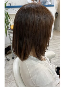 アルターシェリー(aL-ter che'rie) 縮毛矯正で扱いやすい髪に[前髪/マチルダボブ/ピンクベージュ]