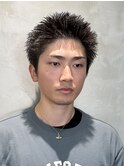 スパイキーショート 黒髪