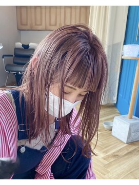 ヲタク 渋谷 代官山 恵比寿(wotaku.) ピンクベージュくすみピンクピンクラベンダーグレージュレイヤー